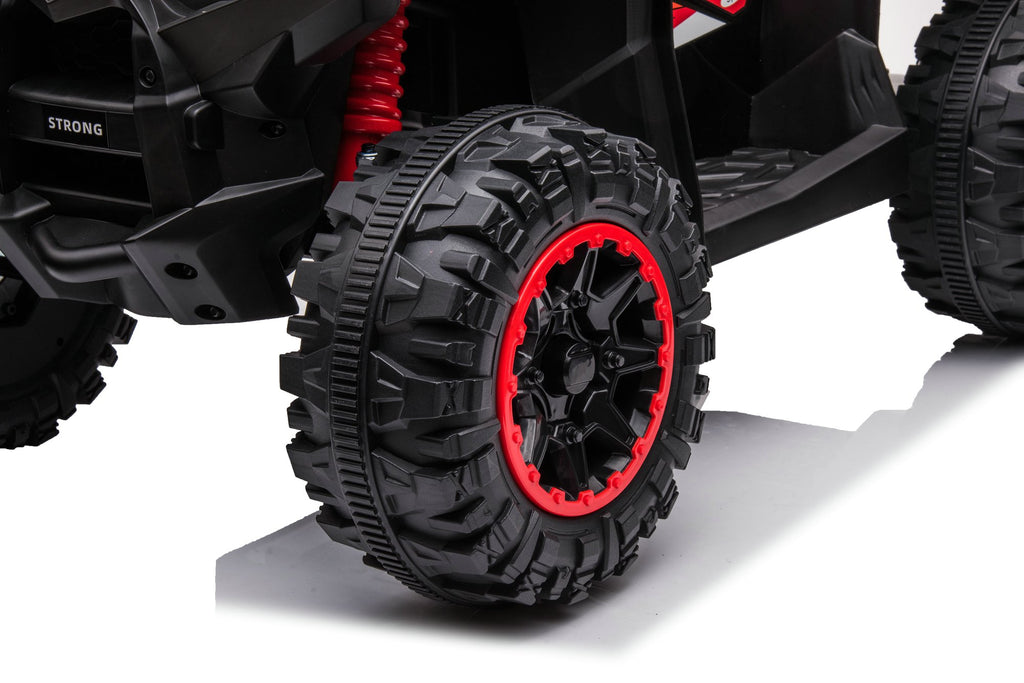 DAKOTT 12V Kids Ride-On Electric ATV, 4-Wheeler Quad Car Toy w/Audio, 3.7mph Max Speed, Treaded Tires, LED Headlights, Radio